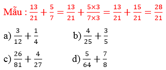 Bài Phép cộng phân số (tiếp theo) 3