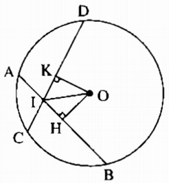 Bài 3 Liên hệ giữa dây và khoảng cách từ tâm đến dây - Sách bài tập Toán 9 tập 1