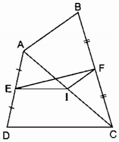 Bài 4 đường trung bình của tam giác, của hình thang – Chương 1 Hình học SBT Toán 8 tập 1