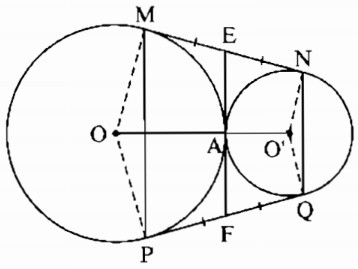 Bài 8 Vị trí tương đối của hai đường tròn (tiếp theo) - Sách bài tập Toán 9 tập 1