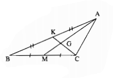 Bài 4: Tính chất ba đường trung tuyến của tam giác – Chương 3 Hình học SBT Toán 7