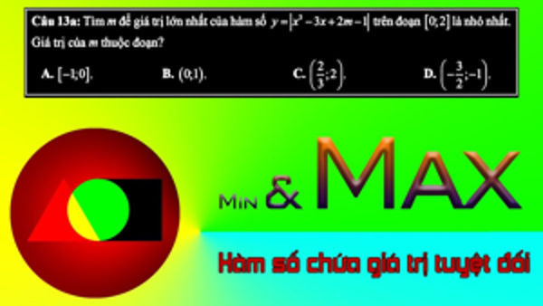 <p>Gọi (M,m) lần lượt là giá trị lớn nhất và giá trị nhỏ nhất của hàm số (y = frac{{2sin x + 3}}{{sin x + 1}}) trên đoạn (left[ {0,;,frac{pi }{2}} right]). Khi đó ({M^2} + {m^2}) là</p> 1