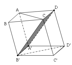 Đề bài: Cho hình hộp $ABCD.A'B'C'D'$ có tất cả các cạnh cùng bằng nhau. Chứng minh rằng $ACbot B'D'$. Nếu thêm giả thiết$widehat{ABC}=widehat{B'BA}=widehat{B'BC}=60^0$Hãy chứng minh $A'B'CD$ là hình vuông. 1