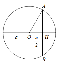Cho hình trụ có bán kính đáy bằng (a ). Cắt hình trụ bởi một mặt phẳng song song với trục của hình trụ và cách trục của hình trụ một khoảng bằng (frac{a}{2}) ta được thiết diện là một hình vuông. Tính thể tích khối trụ. 1
