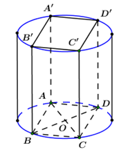 Cho hình lập phương (ABCD.A'B'C'D' ) có cạnh bằng (a. ) Diện tích xung quanh của hình trụ có đáy là hai hình tròn ngoại tiếp hai hình vuông (ABCD ) và (A'B'C'D' ) là: 1