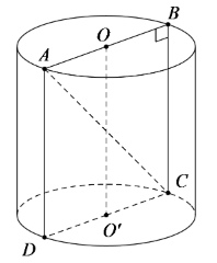 Tính thể tích của khối trụ biết chu vi đáy của hình trụ đó bằng 6π(cm) và thiết diện đi qua trục là một hình chữ nhật có độ dài đường chéo bằng 10 cm. 1