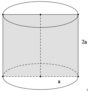 Một khối trụ có bán kính đáy bằng r có thiết diện qua trục là một hình vuông. Tính diện tích xung quanh của khối trụ đó. 1