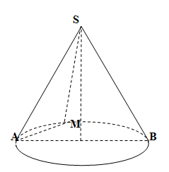 Cho hình nón đỉnh S, tâm đáy là O, góc ở đỉnh là 1350. Trên đường tròn đáy lấy điểm A cố định và điểm M di động. Tìm số vị trí M để diện tích SAM đạt giá trị lớn nhất 1