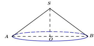 Cho hình nón có góc ở đỉnh bằng 1200 và đường cao bằng (2. ) Tính diện tích xung quanh của hình nón đã cho. 1