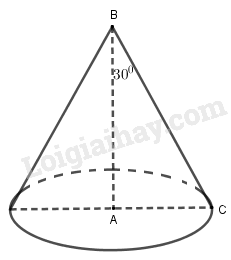 Cho tam giác ABC vuông tại A có BC=2a và góc B=300. Quay tam giác vuông này quanh trục AB, ta được một hình nón đỉnh B. Gọi S1 là diện tích toàn phân của hình nón đó và S2 là diện tích mặt cầu có đường kính AB. Khi đó, tỉ số (
frac{{{S_1}}}{{{S_2}}}) 1