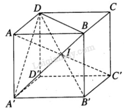 Cho hình lập phương ABCD.A’B’C’D’ cạnh a.Tính diện tích xung quanh của hình nón tròn xoay nhận đường thẳng  AC’ làm trục và sinh ra bởi cạnh AB. 1