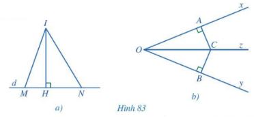 Giải bài 8 Đường vuông góc và đường xiên - Chương 7 Toán 7 Cánh diều 5