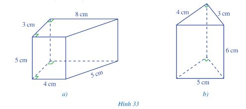 Giải bài tập Bài 2 Hình lăng trụ đứng tam giác, hình lăng trụ đứng tứ giác (Chương 3 Toán 7 Cánh diều) 13