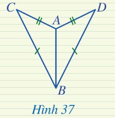 Giải bài 4 Trường hợp bằng nhau thứ nhất của tam giác cạnh - cạnh - cạnh - Chương 7 Toán 7 Cánh diều 3