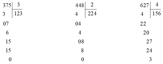 Vở bài tập Toán lớp 3 (KNTT) Tập 1 trang 90, 91, 92 Bài 37: Chia số có ba chữ số cho số có một chữ số - Kết nối tri thức (ảnh 1)