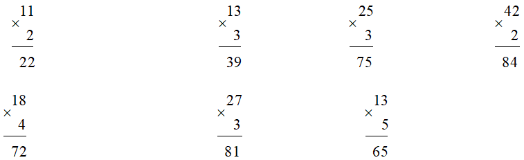 Vở bài tập Toán lớp 3 (KNTT) Tập 1 trang 60, 61 Bài 23: Nhân số có hai chữ số với số có một chữ số - Kết nối tri thức (ảnh 1)