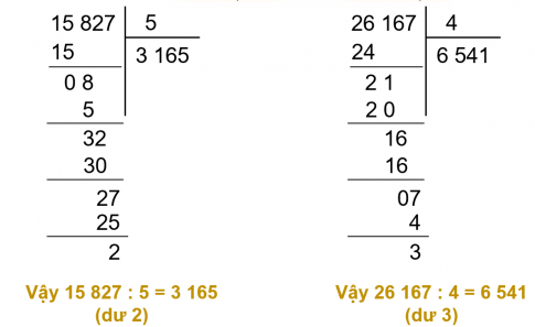 Giải bài 71 Chia số có năm chữ số cho số có một chữ số - SGK Kết nối tri thức 6