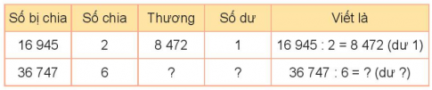 Giải bài 71 Chia số có năm chữ số cho số có một chữ số - SGK Kết nối tri thức 9