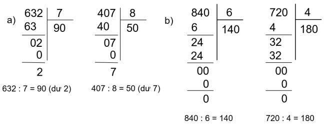 Giải bài Chia số có 3 chữ số cho số có một chữ số - SGK Chân trời 1