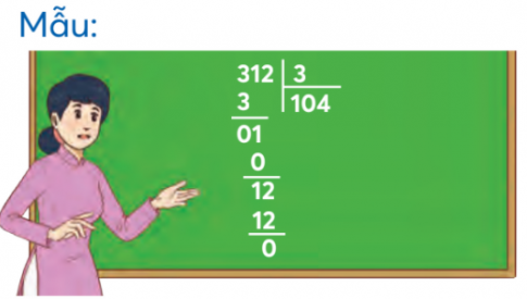 Giải bài Chia số có 3 chữ số cho số có một chữ số - SGK Chân trời 2
